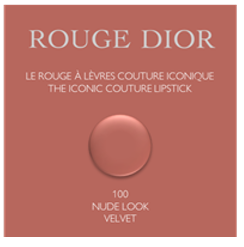  NEW ROUGE DIOR BUBBLE CARD 100 NUDE LOOK VELVET